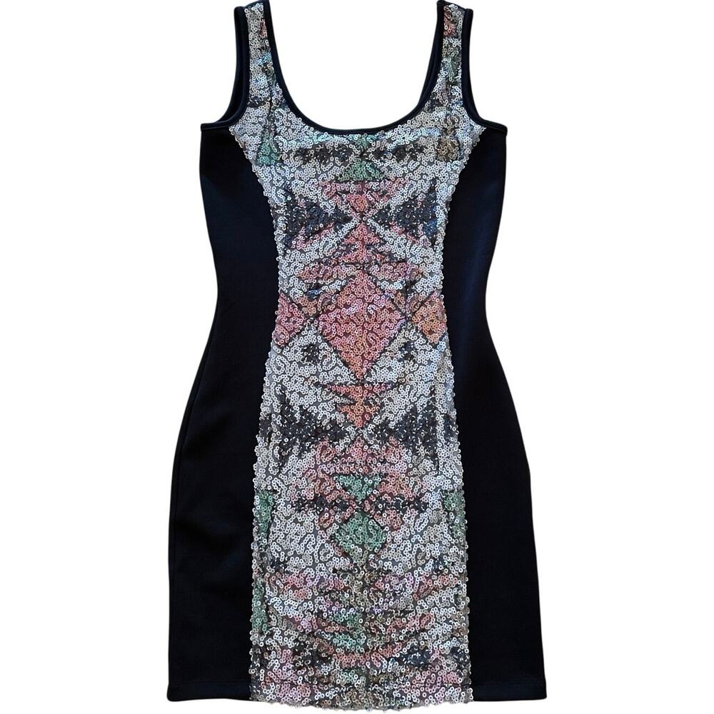 *Hot Tempered Black and Sequined Mini Dress